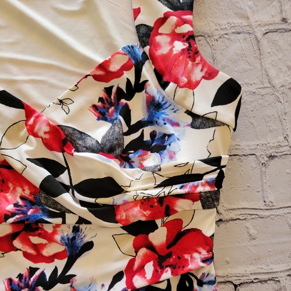 White House Black Market Floral Tank Sz M - Picture 2 of 8